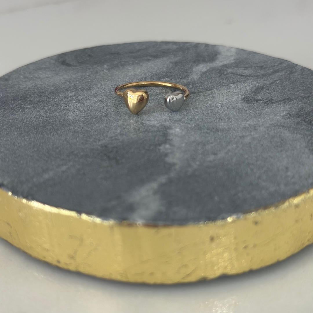 Two Tone Heart Ring