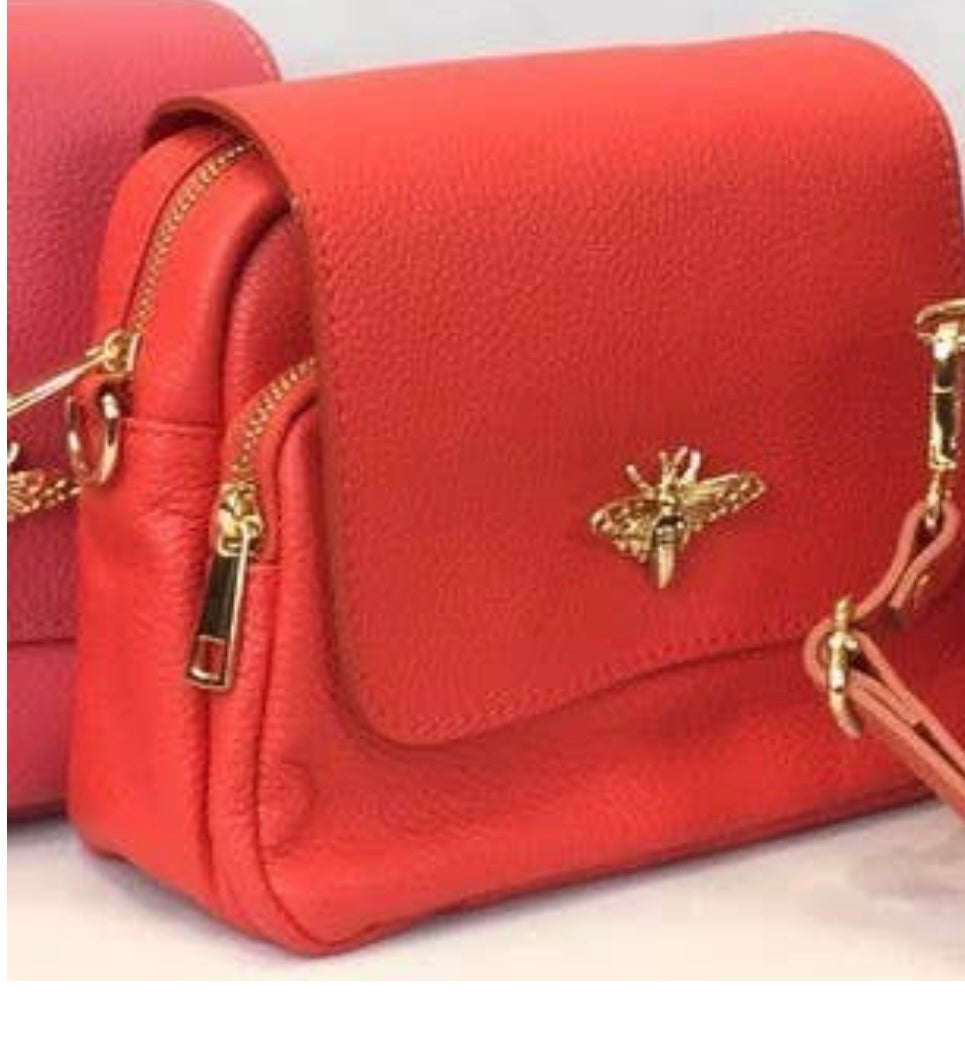 Bibi Bumble Bee Leather Crossbody Bag