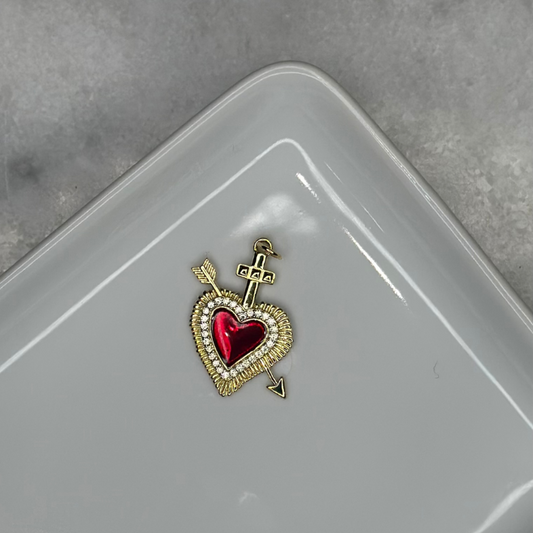 Heart & Cross Charm