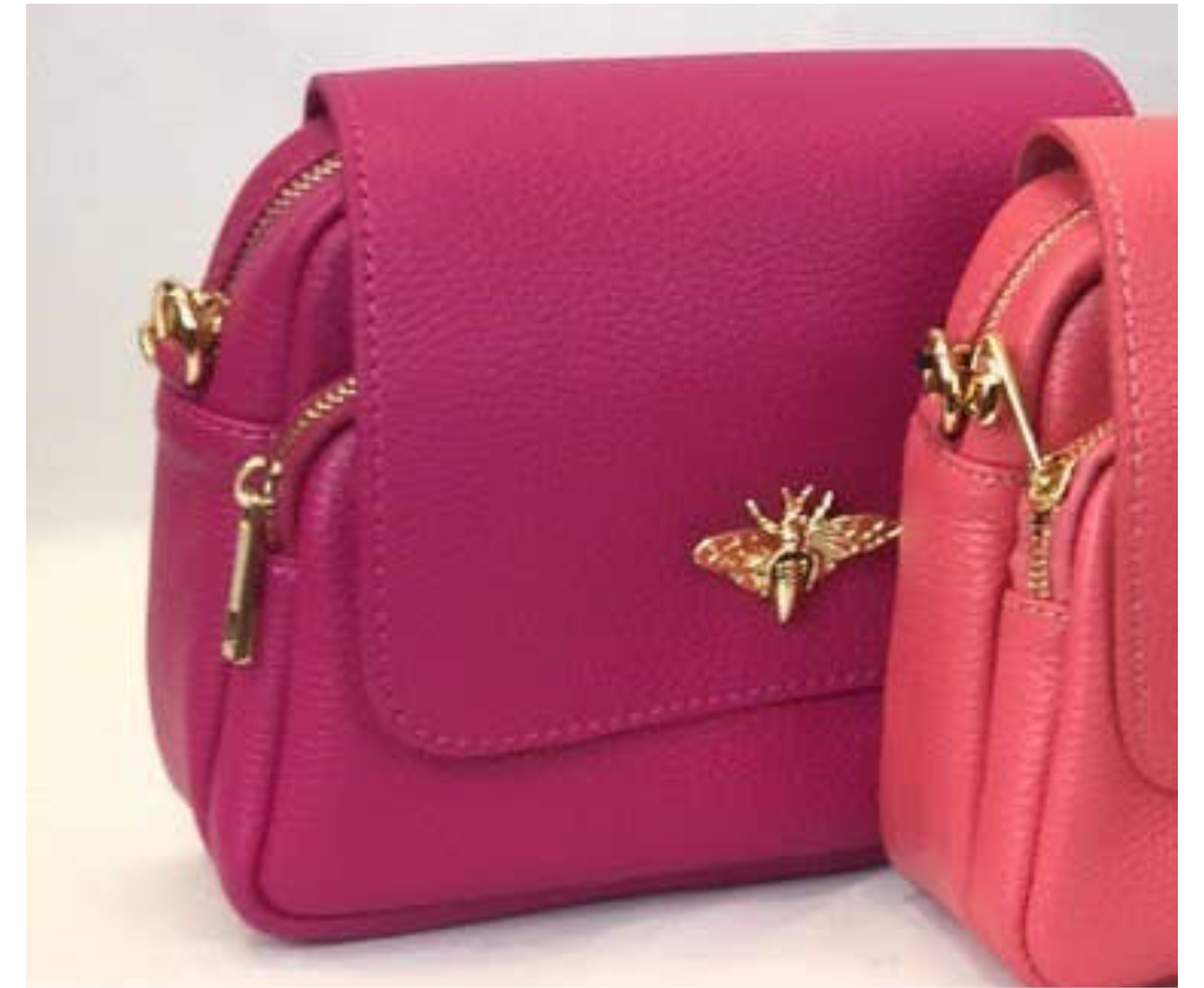 Bibi Bumble Bee Leather Crossbody Bag