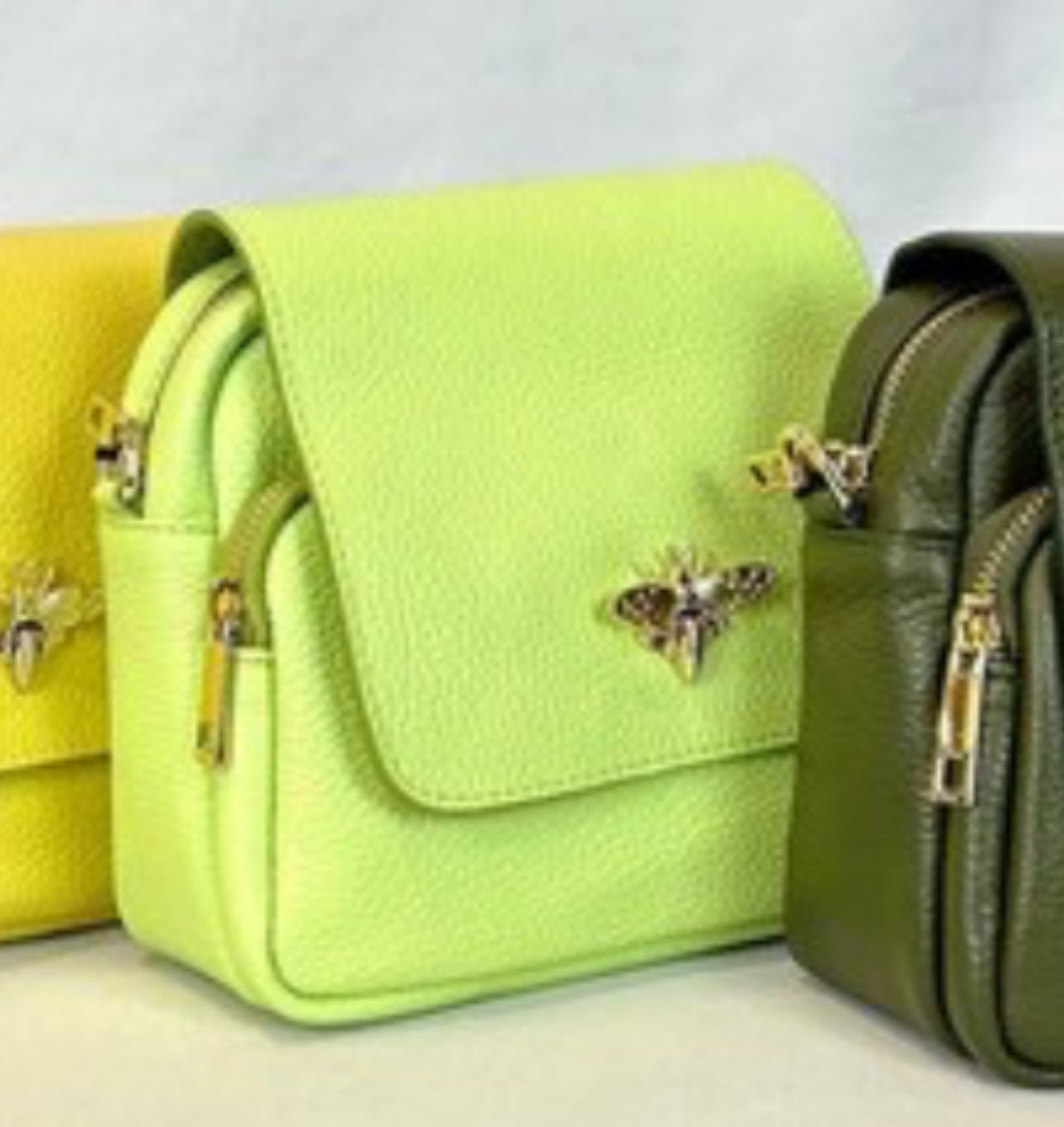 Bibi Bumble Bee Leather Crossbody Bag