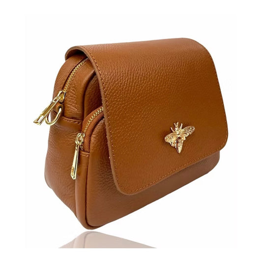 Bibi Bumble Bee Leather Crossbody Bag