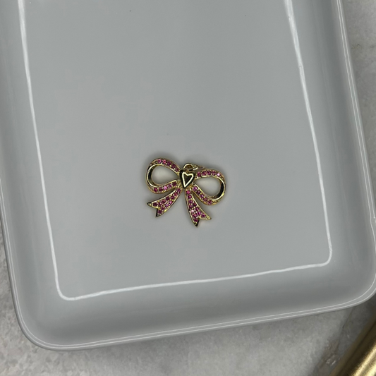 Sweet Pink Bow Charm