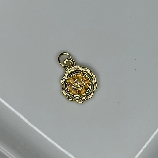 Gold Rose Charm