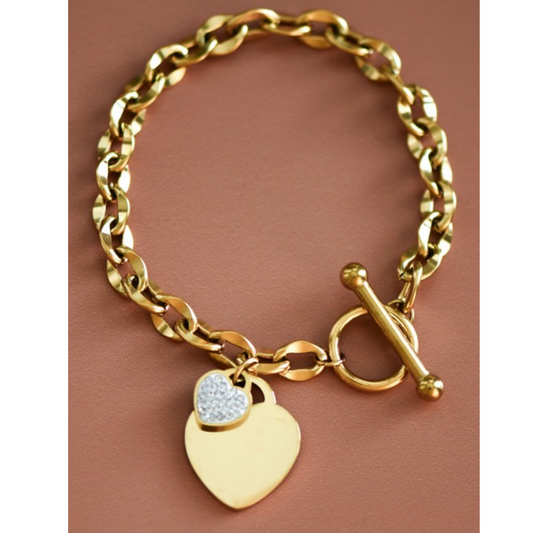 Chain Bracelet w/ Heart Charm