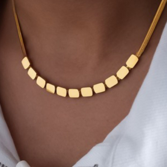 Herringbone Beaded Necklace