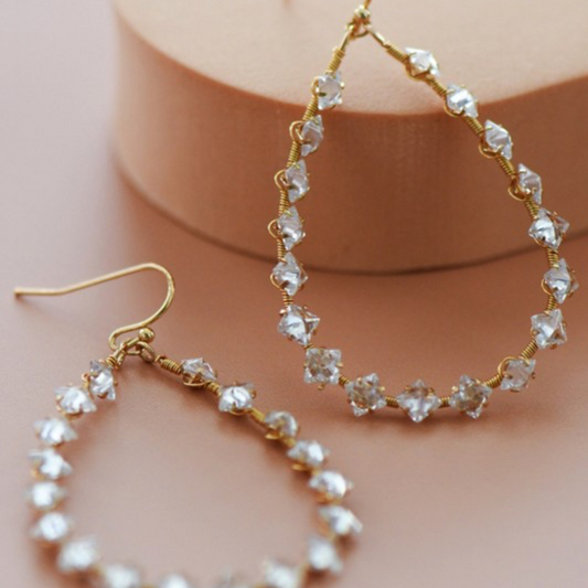Zirconia Tear Drop Earrings